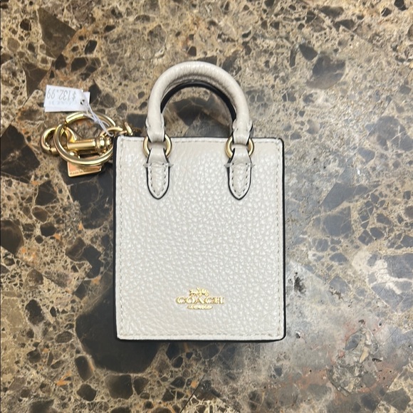 Coach Accessories - Coach white Mini Tote Keychain